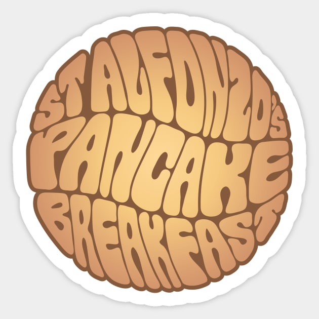 St. Alfonzo's Pancake Breakfast Sticker by Guissepi